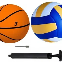 COMBO of Basketball SIZE-3 and Volleyball+ Air Pump, Volleyball - Size: 5-image-91