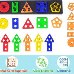 sotnof Smart Activity Learning & educational Geometry Shape & color Block game for Kids image 4