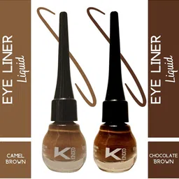 KINDED Set of 2 Smudge Proof Liquid Eye Liner 5ml Each-Chocolate Brown 03 & Camel Brown 05 image 3
