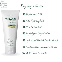 Nature's Law Set of 3 Glow & Hydrate Face Wash with Peptide & Probiotic - 100 ml each image 3