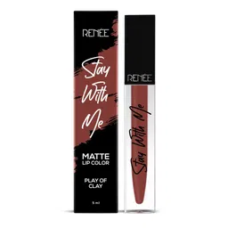 Renee Stay With Me Matte Vegan Lip Color with Vitamin E & Shea Butter 5ml - Play Of Clay image 2