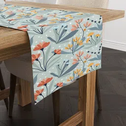 STYBUZZ Blue & Orange Abstract Printed Table Runners image 4