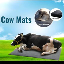 A105Black Cow Mat For all animals, BPA Free, Easy Clean,Waterproof Size 8*5 | Cow, Hamster Pet Mat-image-80