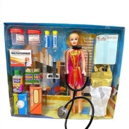 Doctor Doll Playset for Girls with Medical Instruments Kit with Stethoscope-image-26
