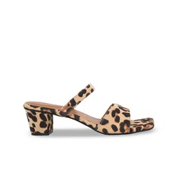 PANAHI Printed Open Toe Block Heels image 2