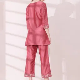 Anouk Floral Yoke Design Thread Work Kurti with Palazzos image 5