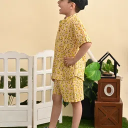 Superminis Boys Conversational Printed Shirt With Shorts image 4