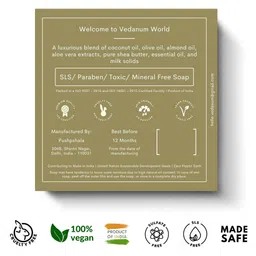 VEDANUM Set Of 3 Handmade Shea Butter Soap with Milk Cream 75 gm Each image 3