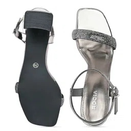 Rocia Embellished Block Ankle Loop Heels image 2