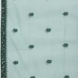 Fusionic Embroidered Thread Work Semi-Stitched Lehenga & Unstitched Blouse With Dupatta image 4