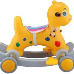 2 in 1 Horse Rider-Kids Ride On Push Car Toy Car Rider Babies Toy Toddler Baby Rocker seat Toys 1-3 Years - Indoors and Outdoors with music Made in India (2in1 Yellow) Rideons & Wagons Non Battery Operated Ride On Car Non Battery Operated Ride On-6