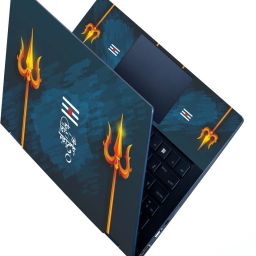 Full Panel Laptop Skin Decal Sticker Fits Size Upto 15.6 inches - Mahadev Golden Trishul Self Adhesive Vinyl Laptop Decal 15.6-image-57