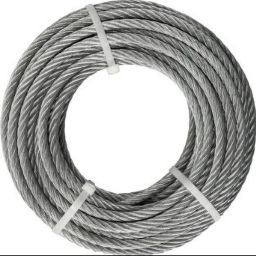 6mm Dia. 30M Length Galvanized iron Wire Rope Cable for Hoisting Silver, Steel, Galvanized-image-77