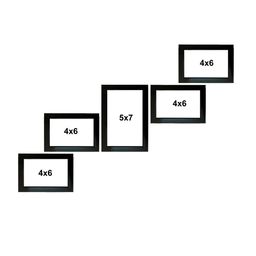 Kuber Industries Set Of 5 Black Collage Photo Frames image 5
