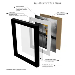 RANDOM Set Of 4 Black Solid Photo Frames image 4