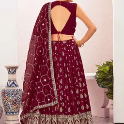 Chandbaali Embroidered Thread Work Ready to Wear Lehenga & Blouse With Dupatta image 5
