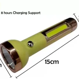 crentila Rechargeable Emergency Light 2 In 1 Led FlashLight High Power with Side Light Torch image 3