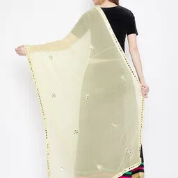 Clora Creation Embroidered Chiffon Dupatta image 3