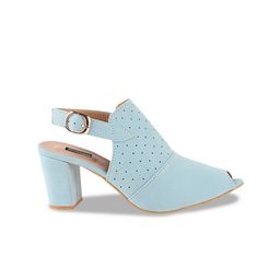 Shoetopia Girls Textured Pointed Toe Block Heels With Backstrap image 2
