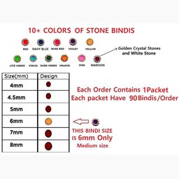 VAMA Multicoloured Fancy Kumkum Stone Bindis image 2