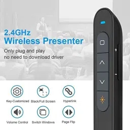MESHIV USB Presentation Remote Control, PPT Laser Pointer Slider Changer Controller Wireless Presentation Remote Control Pen Presenter image 3