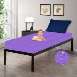 140 TC Polyster Double Flat Baby Mattress Protector (Purple)-image-97