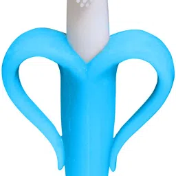 jingle kids Baby Silicone Banana Shape Teething Toy With Pacifier Molar Teether BPA Free Teether and Feeder image 2
