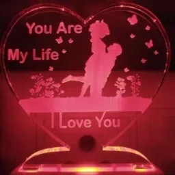 Love You are my Life Couple Night Lamp with 7 Color Changing( Pack Of 1) Night Lamp  (12 cm, Multicolor) Night Lamp-22