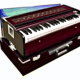 FOLDING HARMONIUM SUPER SOUND QUALAITY Colour Mahogany With Foam Bag 3.5 Octave Foot Pumped Harmonium-16