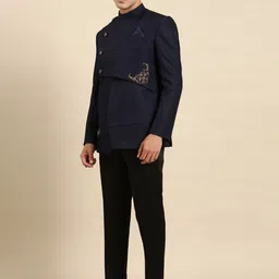 TheEthnic.Co 2 Piece Self-Design Bandhgala Suit image 4