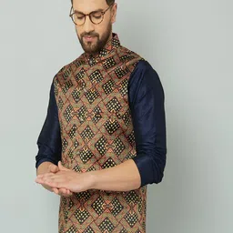 Kaifoo Men Multi Printed Nehru Jackets image 4
