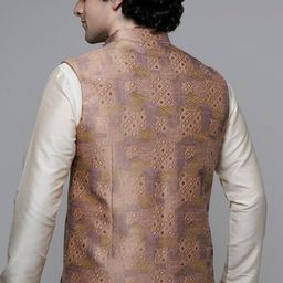 MAAHI FABS Geometric Printed Woven Nehru Jacket image 2