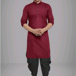 Men Cotton Blend Kurta Dhoti Set-image-46