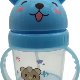 Eco-friendly Baby Water Bottle For Kids With Soft Silicone Straw-300ml-image-6