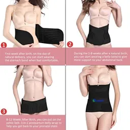 justifit 3 in 1 abdominal belt after delivery slim waist maternity band(set of 3- S size) Back / Lumbar Support image 5