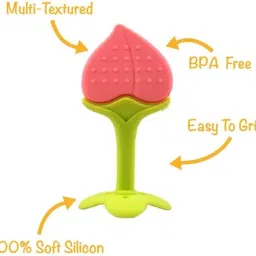 Baby Love BPA FREE 100% Soft Silicon Multi Textured Easy To Grip Baby Soother Teether-21