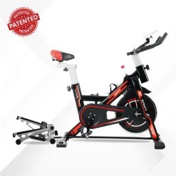 SpinZ1 Exercise Cycle for Home Gym with Attached Stepper, User Weight: 120 kg Spinner Exercise Bike-19