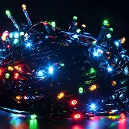 SPARK WORLD Blue & Green 140 LED Strip String Lights image 5