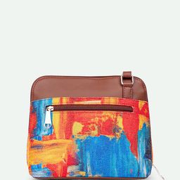 ZOUK Abstract Printed Structured Sling Bag image 4