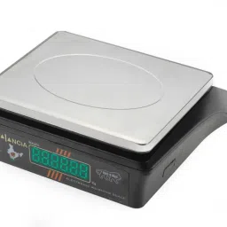 Skeisy Rivox texh STEEL PLATER Double Display Weight Machine INOX Quality kitchen scale up to capacity 30kg with 1gm acccuracy.(BLACK) Weighing Scale image 2