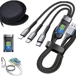 BUFONA 100w Transparent Luminous Data Transfer Cable Nylonbraiding Charging Cable+Pouch Charging Pad-picture-21