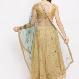 Clora Creation Ethnic Motifs Embellished Dupatta With Beads & Stones image 3