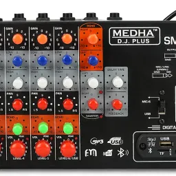 Profressional SM-6U with built in USB Media Player 6 Channel Sterio Echo Analog Sound Mixer-14