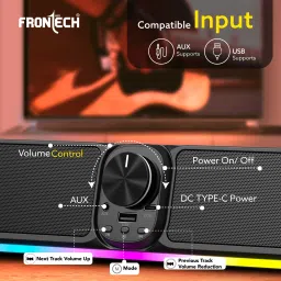 Frontech ECHOLITE SW-0181P Powerhouse 30W Mini Soundbar with RGB & Bluetooth 5.0 30 W Bluetooth Soundbar image 4