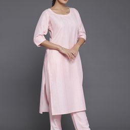 Libas Regular Sequinned Kurta with Palazzos & Dupatta image 4