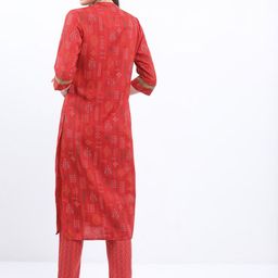 Vishudh Ethnic Motifs Printed Regular Kurta With Trousers image 4