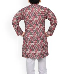 BAESD Boys Ethnic Motifs Printed Regular Kurta With Pyjamas image 4