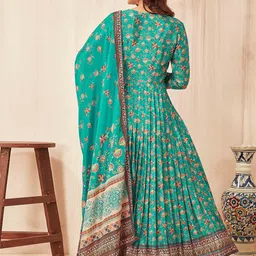 ODD BY chansi TRENDZ Floral Printed Regular Kurta with Palazzos & With Dupatta image 4