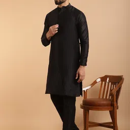 SOJANYA Regular Kurta With Churidar & Nehru Jacket image 4