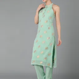 KALINI Ethnic Motifs Regular Kurta with Trouser image 4